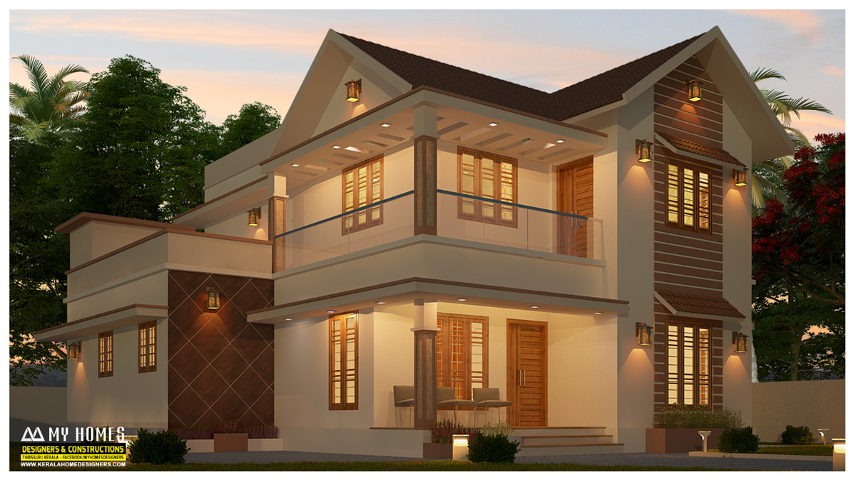 4 bhk modern home design kerala