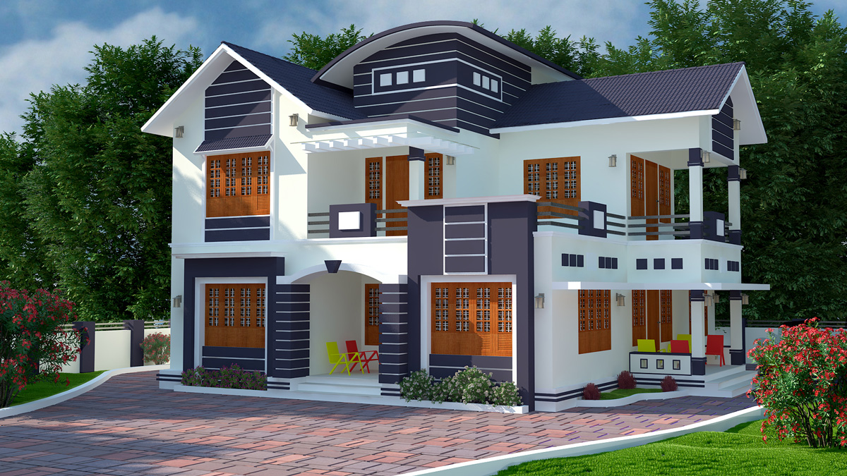 Budget friendly double story house designs and plans kerala