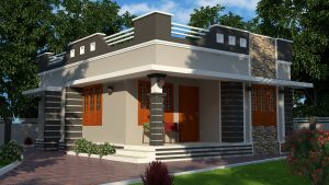 contemporary low budget house in kerala