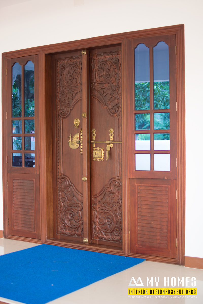 Traditional Kerala Front Door Designing