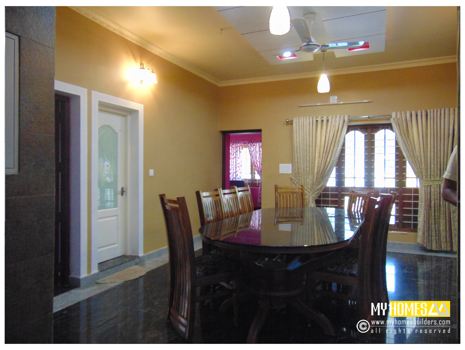 keral house dining room tables, dining room table design in Kerala, Kerala houses ding table designs