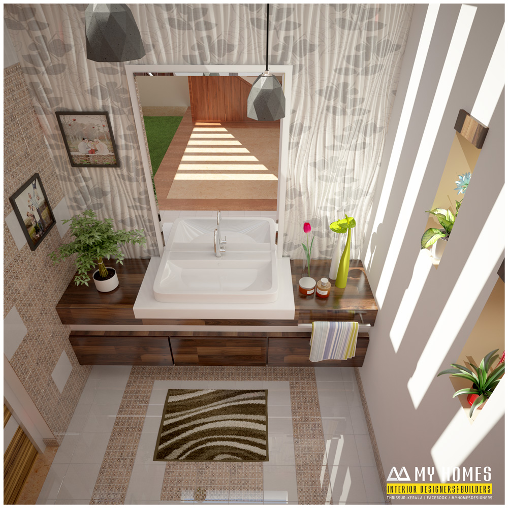 interior ideas for small wash basin designs Kerala