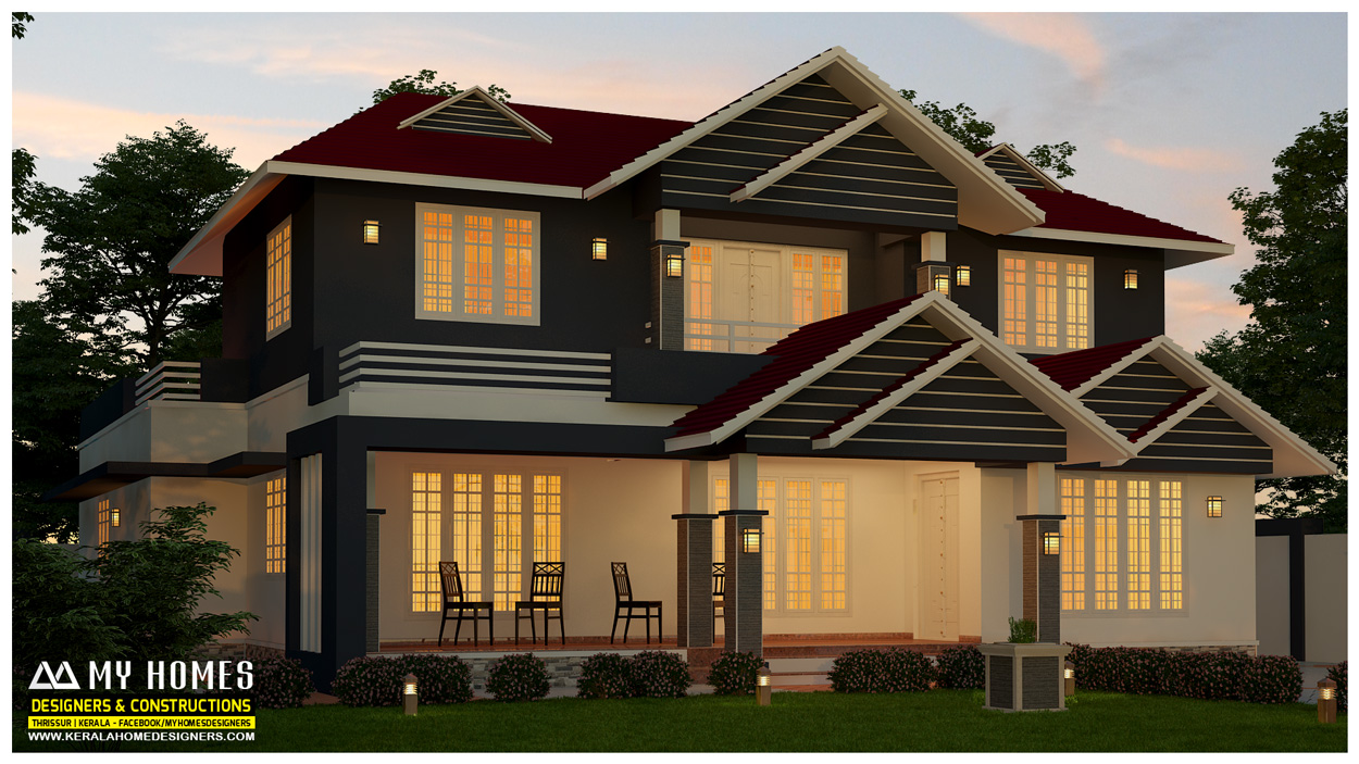 contemporary home design kerala