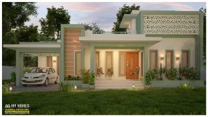 single floor home design kerala