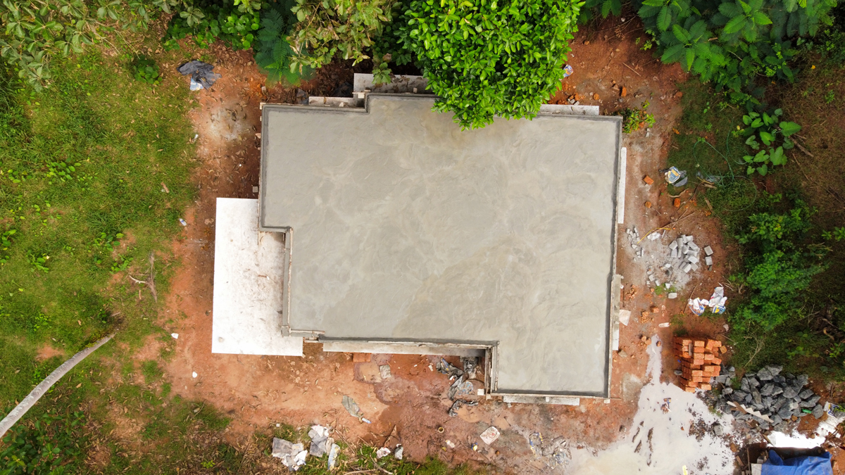 Kerala home main slab concreting